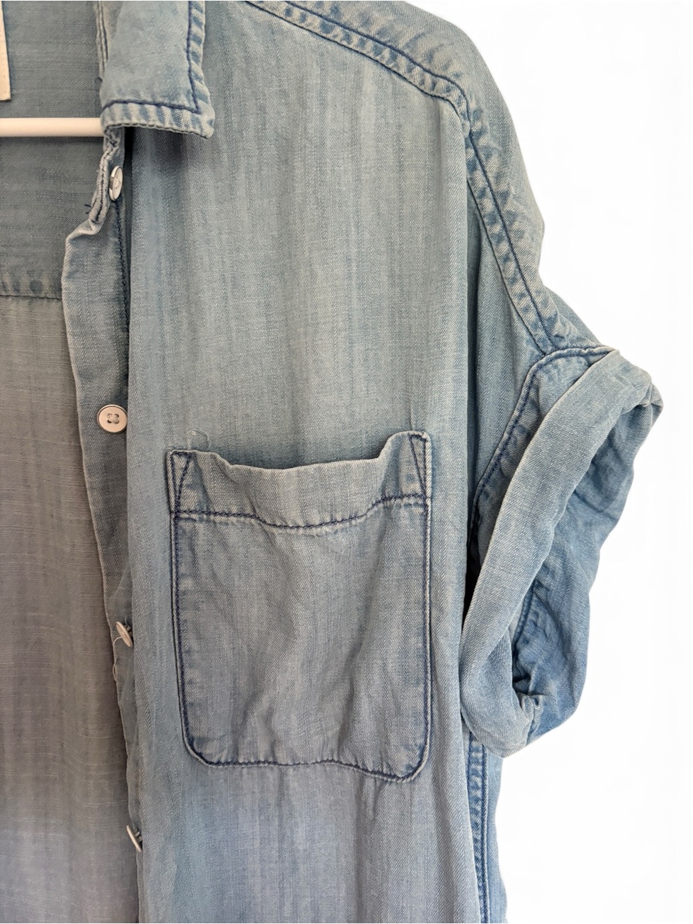 Chambray Light -Weight Button Up - Women’s M - Picture 3 of 6